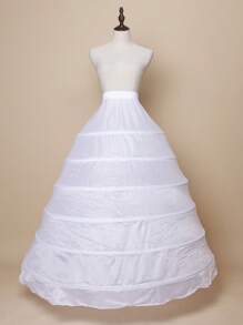 1 pieza Enagua de crinolina minimalista y de talla grande para vestido de novia, vestido de fiesta, actuación, con cintura con cordón, falda deslizante de tul versátil y de varios colores