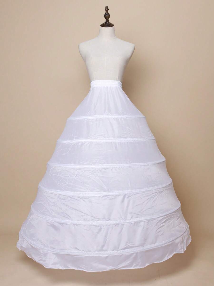 1 pieza Enagua de crinolina minimalista y de talla grande para vestido de novia, vestido de fiesta, actuación, con cintura con cordón, falda deslizante de tul versátil y de varios colores