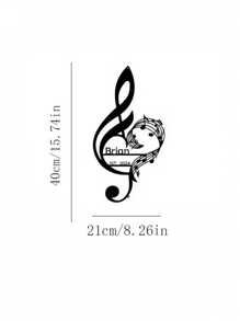 A Piece Of Wrought Iron Customizable Metal Note Wall Decor Art Logo Personalized Name Treble Clef Design Bedroom Studio Kitchen Indoor And Outdoor Art Home Decor No Electricity Multifunctional Wall Hangings Perfect For Christmas Halloween Easter Thanksgiving Gifts Birthday Graduation