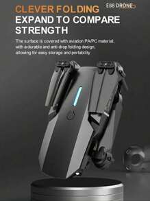 E88Drone Dual Camera Drone - The Latest Foldable Quadcopter With Support For App Control And FPV Live Video, 720p Camera Function, For Adults, Beginners Multi-Battery Configuration For Your Choice, Buy And Give Storage Kit Spare Fan Blades Crash Guardrail The Perfect Halloween And Christmas Gift To Your Hands In As Little As 5 Days - E88 - View 4