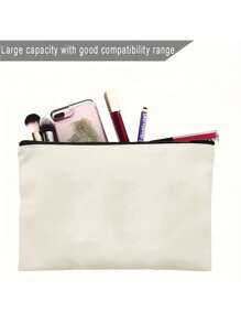 Flowers, Butterflies, Bows, Love, New Autumn Collection, Christmas Gift, Holiday Essential, Halloween, Christmas, Clutch, Coin Purse, Toiletry Bag, Makeup Bag, DIY, Gift For Girlfriend, Valentine's Day, Gift For Mom, Mother's Day, Travel, Bags, Women's Handbag, Travel Essential, Tote Bag, Customized Name - Beige - View 8