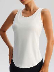 Camiseta deportiva de mujer con espalda cruzada, chaleco transpirable con abertura para yoga, running, fitness y entrenamiento