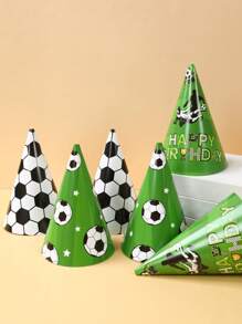 6 pezzi Cappellini di carta a tema calcio per festa di compleanno, cappellini fai-da-te mini per festa, decorazioni per festa di compleanno a tema calcio, decorazioni doccia bebè, cappellini per festa, decorazioni per festa di compleanno, regali per festa di compleanno, bomboniere per festa, cappellini da festa, artigianato per il tempo libero