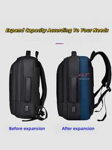 Sac à dos pour ordinateur portable professionnel de 15,6 pouces, sac à dos pour ordinateur portable en PU, sac à dos pour ordinateur portable de voyage, sac à dos de cabine, sac à dos pour ordinateur portable extensible pour hommes, sac à dos pour le collège