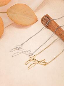 Personalized GAY Letter Heart Pendant Necklace, Elegant, Simple, Luxury, Stable, Casual, Daily Fashion, Versatile Design, Suitable For Women To Wear In Any Occasion