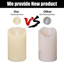 3pcs Fireless Candle Light Set, Flameless Candle Set, LED Candle Battery Powered Candle, Flashing Flame, Remote Control Candle, Suitable For Home, Bedroom, Wedding Proposal, Christmas, Halloween, Company Party, Party Decoration - 黃色 - 查看 8