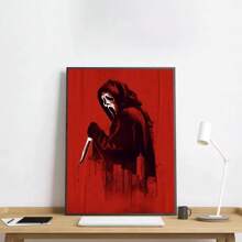 1 pièce Affiche murale sans cadre, S-Crier H-Film d'horreur Crier Affiche Art HD, Coller au mur, Imperméable, Décoration de maison, Salon, Chambre, Bar, Esthétique, Pop, Cadre en option