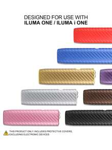 1 Peça Adequada Para Iqo Iluma One/I One, Capa Protetora Contra Quedas Para Decoração, Acessórios De Moda, Impressão De Superfície, Textura De Fibra De Carbono, Pu, Presente, Totalmente Protegida, Absorção De Choque, Antiderrapante, Acessórios De Capa Removível, Presente Ideal Para Fumantes, Colorida, Portátil