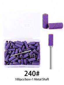 100片迷你砂纸片 + 1个砂纸片轴