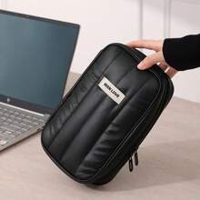 时尚数码袋，便携式手机包，大容量旅行者数据线收纳包，移动电源手拿包 - 彩色 - 查看 6