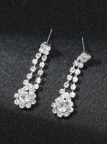 1 par de pendientes de studs con cristales de circonita cúbica elegantes y lindos para fiestas, graduación y clubes