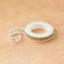 6pcs Style Random DIY Album Tape Subdivided Line And Paper Tape Hand Ledger Border Decorative Gold Tape Narrow, Suitable For DIY Albums, Notebooks, Collage Paintings-White. Suitable For Plastic Surfaces School Supplies, Back To School