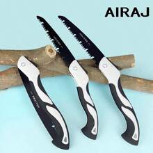 AIRAJ-Sierra plegable multifunción para carpintería, herramienta afilada de corte de madera para jardín, Camping, sierra de podar, cortador de árboles, cuchillo CCUF - 1522(grande) - Ver 2