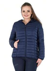 Piumino da donna taglie forti Cappotto ripiegabile con cappuccio imbottito leggero trapuntato