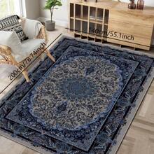 1pc Nordic Fairisle Pattern Crystal Velvet Area Rug, 700g/㎡ With Dotted Non-Slip Backing, 5mm Thickness, Machine Washable Fade-Resistant Carpet Suitable For Holidays And Any Spaces Including Hotel, Office, Sofa, Bedside, Kitchen, Laundry, Hallway, Porch, Stairs, Entryway Mother's Day