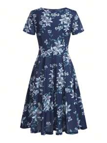 Women's Elegant Deep V-Neck Dress With Pockets