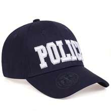 1pc Men's POLICE Embroidered Baseball Cap, Adjustable Sun Protection Casual Hat For Outdoor Sports, Spring/Autumn Travel, Beach, Party - Multicolor - View 3