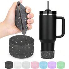 1 件适用于靴子，适用于杯靴 20-40 盎司和适用于 Hydroflask 靴子 12-24 盎司闪光适用于杯子配件玻璃杯配件适用于底部保护器 - 彩色 - 查看 1