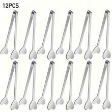 2 件/12 件套装可爱心形迷你夹子，精致不锈钢方糖夹，适合开胃菜/小吃/糖果/奶酪的小夹子，适合婚礼/生日/乔迁的精美礼物，可用洗碗机清洗 - 彩色 - 查看 10