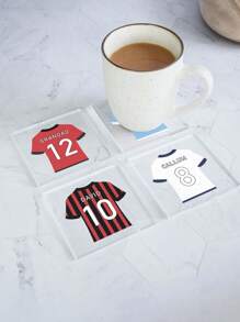 Personalisierter Fußballtrikot Untersetzer, Fußballgeschenke, Vati Untersetzer, Kinder Untersetzer, Vatertags Geschenke, Vati Opa Geschenke, Sportgeschenke, multifunktional, langanhaltend, dekorativ, wiederverwendbar, exquisit, stilvolll, hochwertig, farbig, modern, individuell, personalisiert, einzigartig, ideales Geschenk für ihn, ideales Geschenk für sie