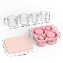 1pc Silicone Ice Tray Mold For Cups - 4-Slot Design, Perfect For 40oz & 30oz Tumblers, Durable And Easy To Clean, Ideal For Refreshing Drinks,Cool Summer, Ice Hockey, Home Furnishings, Kitchen Accessories, Father's Day Gifts, Mother's Day Gifts, Christmas Gifts - Multicolor - View 2