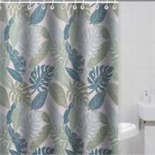 1 ST 180*180cm 100% Polyester Doek Douchegordijn Blokkerend Gordijn Waterdicht Schimmelwerend Schaduwvrij Ponsen Badkamer Droog En Nat Scheiding Thuis Badkamer Decor Zomer Badkamer Accessoires