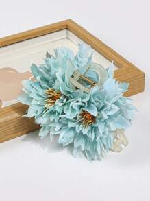 1 件女式仿真菊花发夹，温柔甜美风格发饰，适合婚礼、新娘、伴娘、舞会、派对、发饰、发爪、爪夹、发夹、发夹、海滩配饰秋冬花朵，适合度假装扮女士 - 彩色 - 查看 16