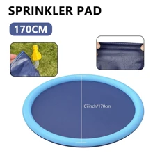NetHong 170CM Sprinkler Play Mat Water Toy Dog Pool Beach Splash Pad Game Centre Spray - Blue - View 2