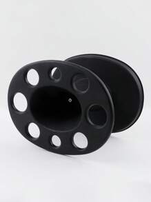 1 Pc Black Roller Hairbrush Holder Display Rack, Salon Desktop Hair Styling Tools Organizer, Home Use Hair Curling Iron Brush Storage Shelf (Roller Brush Not Included),Hair Tools,Hair Products And Accessories For Barber Salon Beauty Travel Essentials