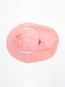 mini bala Kids' Lightweight Breathable Sun Hat, Summer Design For Boys And Girls - Pink Orange - View 4