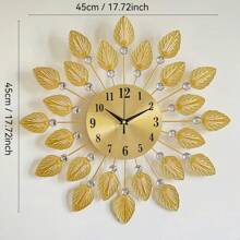 1 件现代静音金属挂钟 - 电池供电装饰钟，时尚设计，易于阅读的表盘，适合客厅卧室挂钟，完美的家居装饰 - 多色 - 查看 12