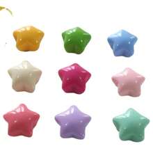 10 pezzi di accessori per capelli estivi e scolastici, con stelle a 5 punte in resina, brillanti e colorati come caramelle