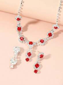 Sac de soirée de luxe pour femmes avec décorations de strass et chaîne d'épaule, set d'accessoires de robe de soirée comprenant des boucles d'oreilles, un collier, un bracelet réglable