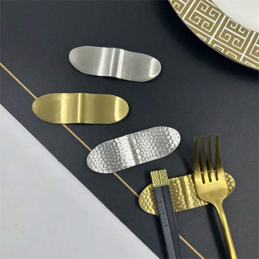 18/8 Stainless Steel Chopstick Holder, Coffee Spoon Holder, Japanese Stainless Steel Chopstick Holder, Creative Stainless Steel Chopstick Holder, Reusable Non-Stick Chopsticks Stand Spoon Fork Tableware Holder, Kitchen Gadgets, Kitchen Tools - Gold - View 1
