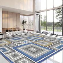 [700g/㎡ 水晶天鹅绒] 1 块现代奢华几何地毯，可机洗，防褪色，防滑，适合节日和任何空间，包括酒店、办公室、沙发、床边、厨房、洗衣房、走廊、门廊、入口、楼梯母亲节 - 彩色 - 查看 3
