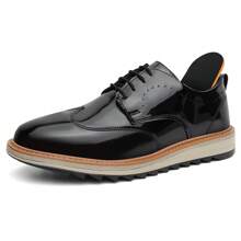Kit Oxford Masculino Sapato Social Envernizado Sola Tratorada Amarração Palmilha Confort Brinde 37 Ao 46 + Carteira E Cinto