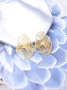 6pcs/Pack Vintage Style Gold & Silver Color Zinc Alloy Feather Charms, Golden Plated White Pendant Set For DIY Necklace & Earrings Jewelry Accessories - Gold - View 10