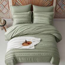 7 Pieces(Queen/King) Bed In A Bag Comforter Set,, Stylish Solid Comforter, Soft Microfiber, Comfortable And Warm, Cloud-Like Soft Bedding Set, Bedroom Decor For Spring/Summer/Autumn/Winter, Ideal Gift