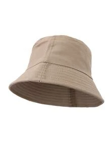 1 pieza Sombrero de cubo de poliéster sólido con acolchado, lindo y casual, con protección UV, versátil para hombres y mujeres, accesorio para todas las estaciones en invierno