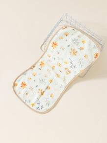 5pcs/Set Striped Soft Cotton Muslin Flower Pattern Baby Bibs/Burp Cloths For Girls - Multicolor - View 8