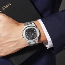 Skmei 2423 男士手表 奢华不锈钢表带石英机芯防水腕表 男士手表