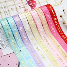 5 Yards/Lot 16mm Size Mother's Day Ribbon Stain Stripes,Bow Cap Accessories Party Gift Wrap DIY Handmade