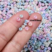 200 件/套 5 毫米冰淇淋玻璃珠光面圆形隔珠种子珠适用于制作珠宝项链手链 DIY 配件 - 飛碟型 - 查看 5
