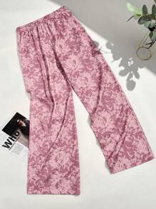 Pantaloni casual da uomo nuovi, stile vintage americano, con stampa Tintura a nodi, morbidi e dritti - Rosa - Visualizzare 3