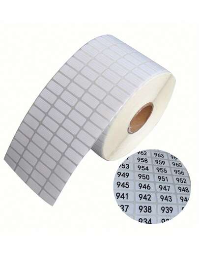 200-1000 piezas Etiquetas adhesivas removibles, Etiquetas blancas pequeñas para contenedores de almacenamiento de pintura de diamantes, Kits de arte de diamantes, Granos, Para nombre y número, Pegatinas en blanco autoadhesivas y escribibles, Adecuadas para manualidades de oficina