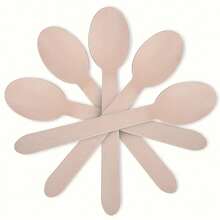 10 piezas/50 piezas/100 piezas, Vajilla desechable, Cucharas, Vajilla desechable para exteriores, Cucharas, Adecuado para bodas, actividades de campamento al aire libre, servicio de catering - Multicolor - Ver 4