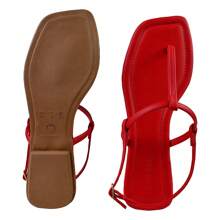 Flat Sandals - Red - View 4