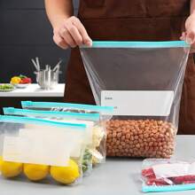 40pcs Large Size Airtight Food Storage Bags - Perfect For Fridge Organization, Portion Packing, Freezer & Refrigerator, Microwave , Reusable Ziplock Seal Bags For Fruits, Vegetables, Grains And Meats, 3 Sizes, 40/20pcs - Multicolor - View 6