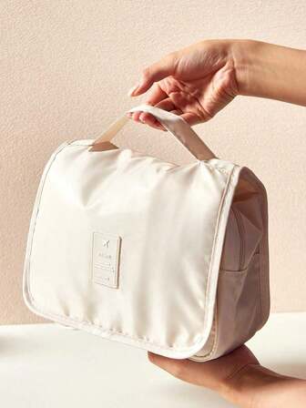 1pc Makeup Bag / Toiletry Bag / Makeup Brush Bag / Hanging Makeup Bag / Tech Organizer / Cosmetic Storage Bag / Travel Bag / Handbag / Lingerie Bag / Shoes & Clothes Organizer, Suitable For Lipstick, Lipgloss, Makeup Brushes, Lip Liner, Eyebrow Pencil, Eyeshadow Palette, Lingerie, Toothpaste, Toothbrush, Cosmetics, Skincare, Eyebrow Pencil, Powder Puff, Comb, Nail Polish, Nail File, Jewelry, Perfume, Stationery, Electronics Summer Travel, Vacation Home Bathroom Decor Holiday Makeup Organizer Bathroom Accessories Back To School