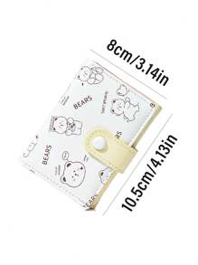 Cartoon Animal Coin Purse, Women's Short Wallet, Cute Cartoon Bear & Rabbit Multi-Card Zipper Coin Pouch - Multicolor - View 5